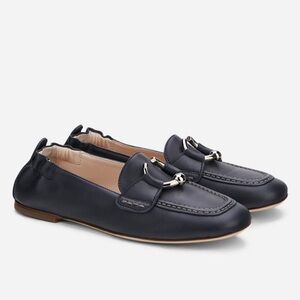 AGL Sheryl Moc Moccasin in Navy Blue Leather Loafers Size 37/7